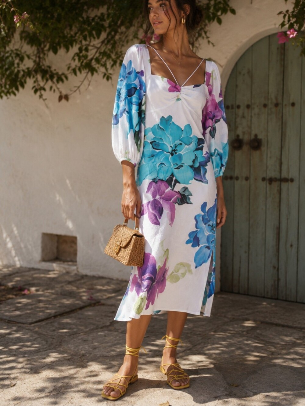 NWT Anthropologie Maeve Printed Midi Dress